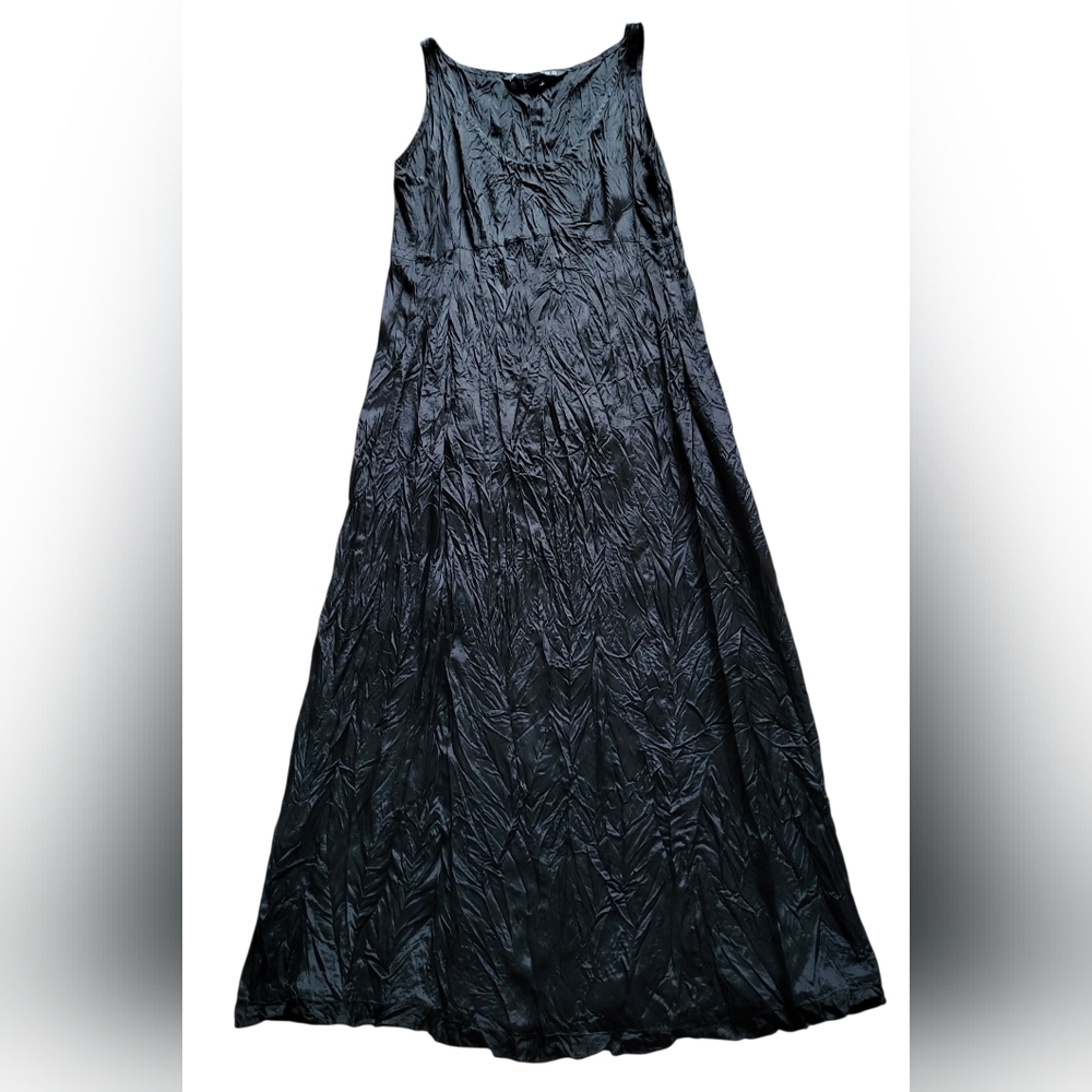 Vintage Amy Rigg Black Maxi Slip Dress S Lagenlook Minamalist Romantic Feminine